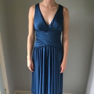 Blue formal midi dress